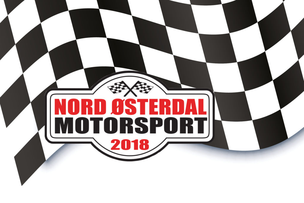 Nord Østerdal Motorsport logo på bakgrunn